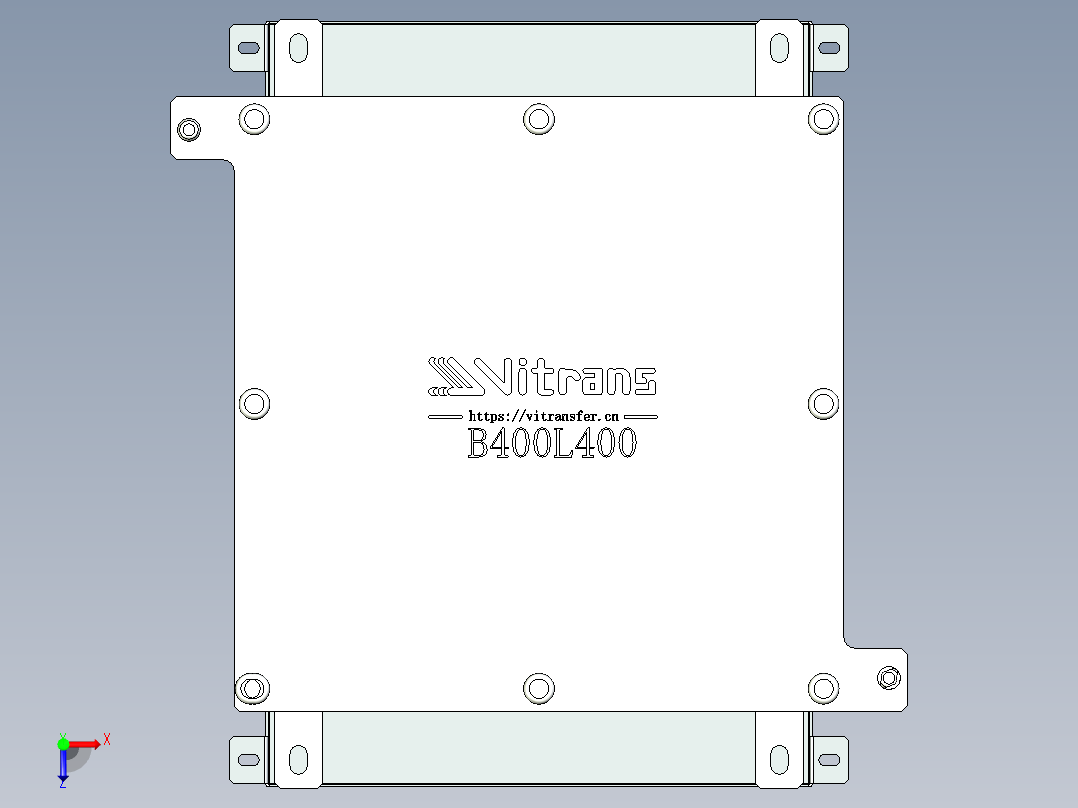 顶升定位B400L400俯视图