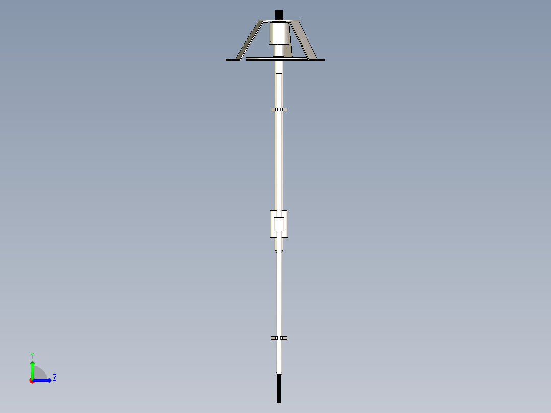 粉末二级回收反吹转翼左视图