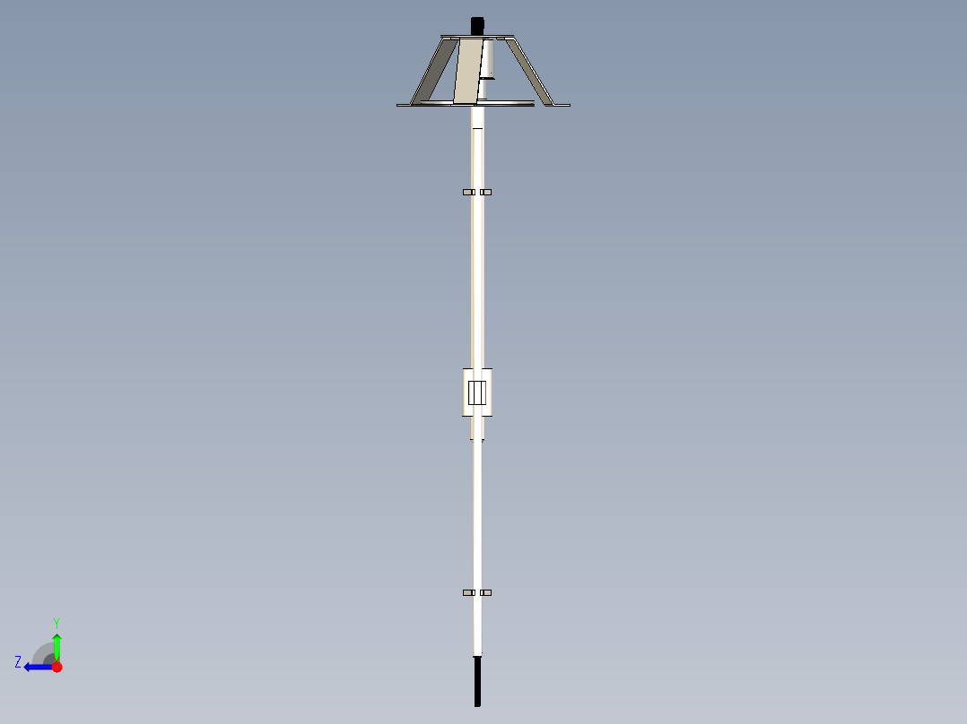 粉末二级回收反吹转翼右视图