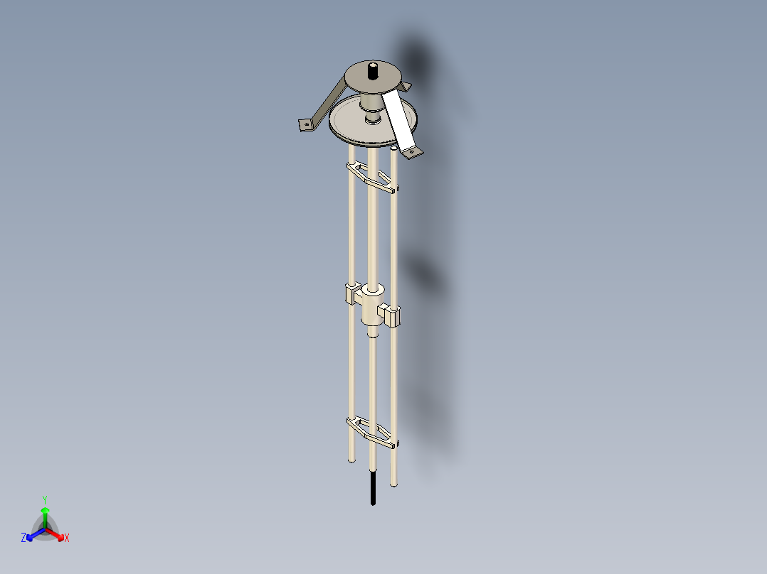 粉末二级回收反吹转翼正等轴测图