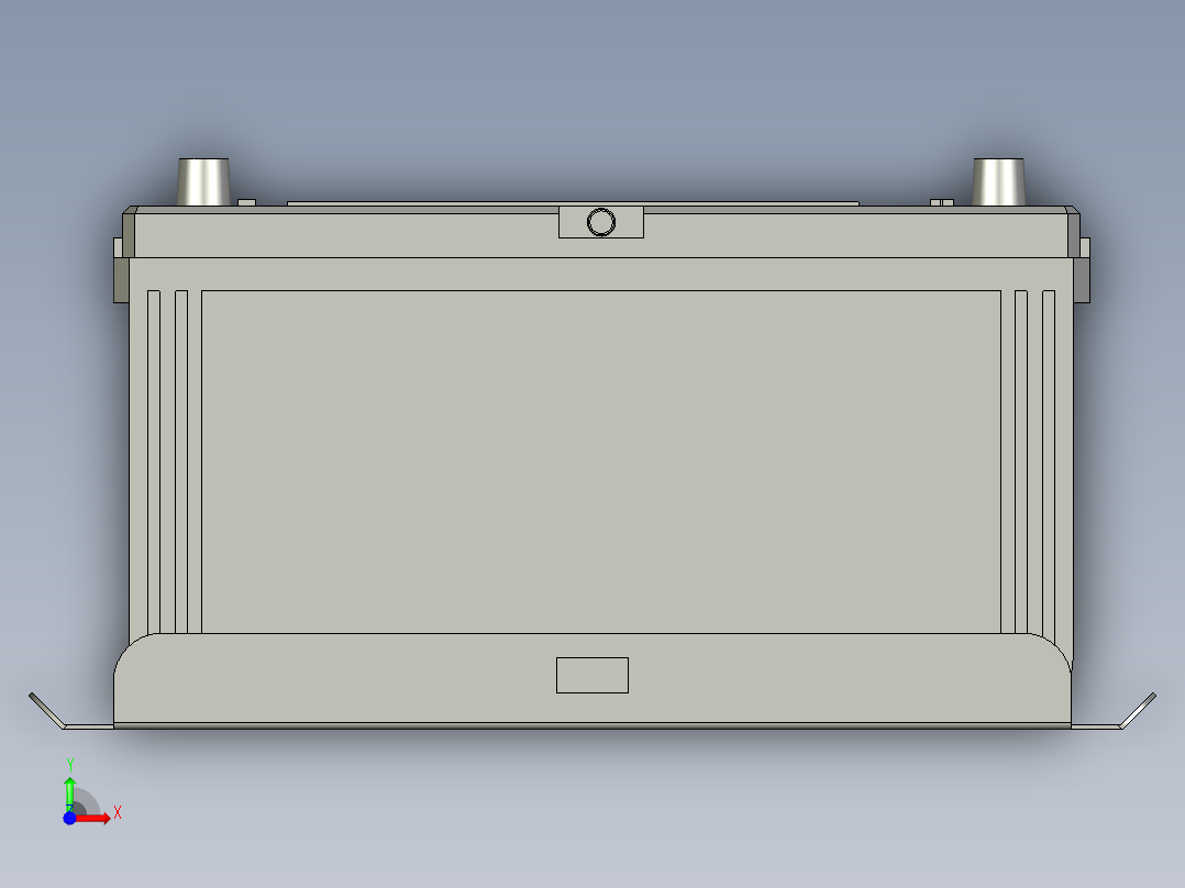 12v蓄电池设计模型前视图