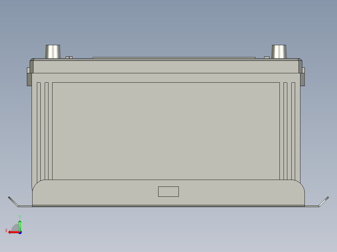 12v蓄电池设计模型后视图