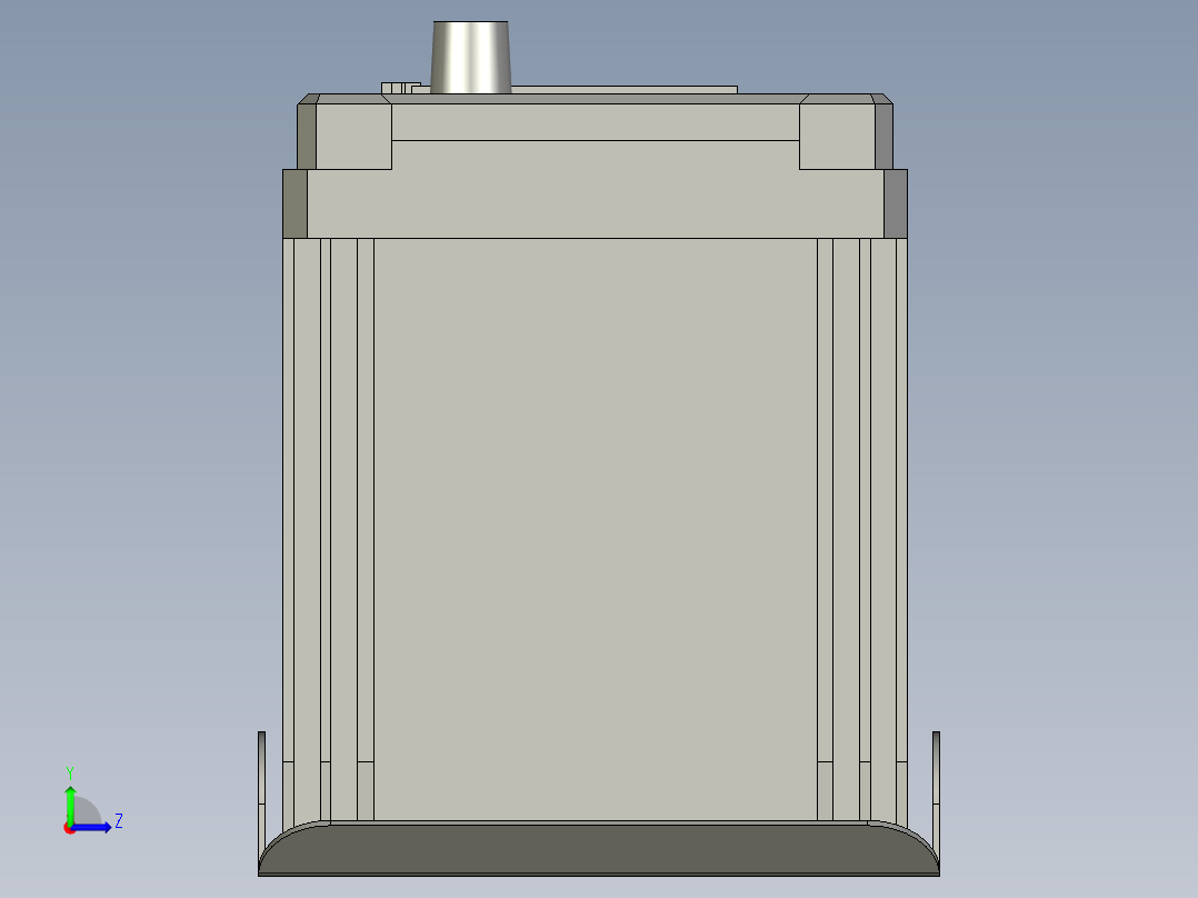 12v蓄电池设计模型左视图