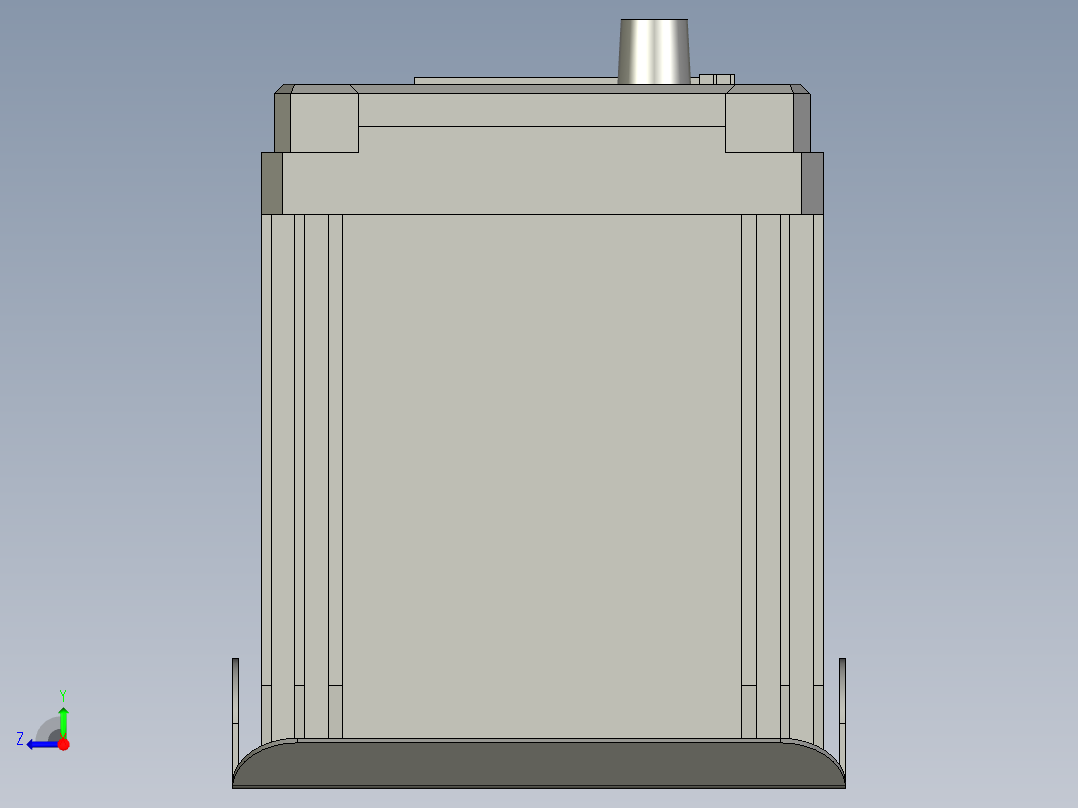 12v蓄电池设计模型右视图
