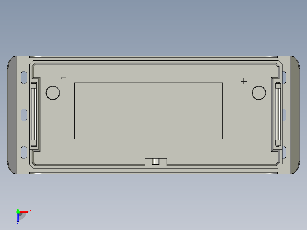 12v蓄电池设计模型俯视图