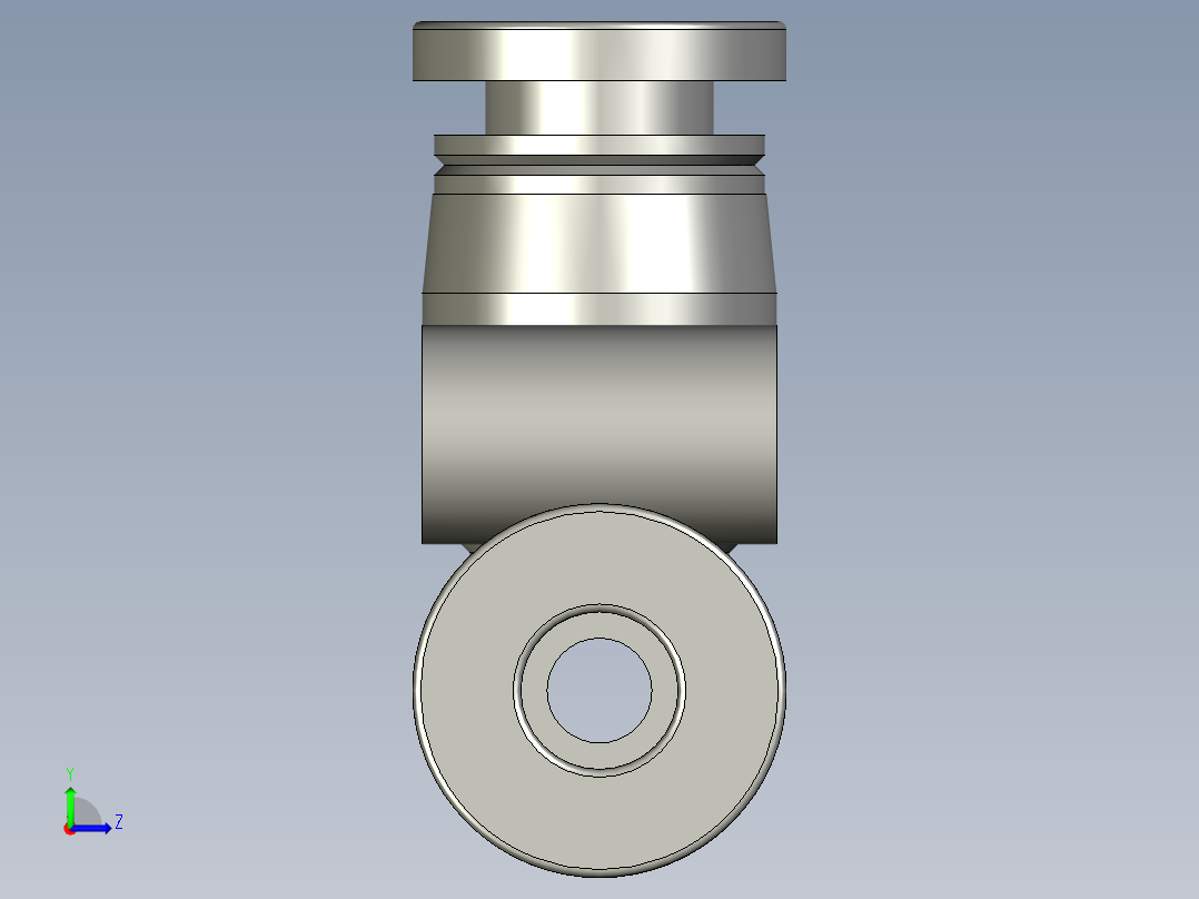 PE4管接头ZB左视图