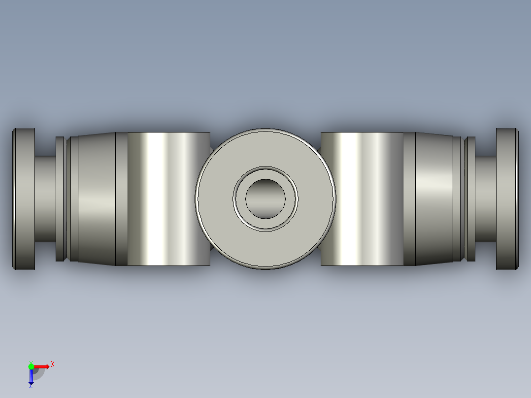 PE4管接头ZB俯视图