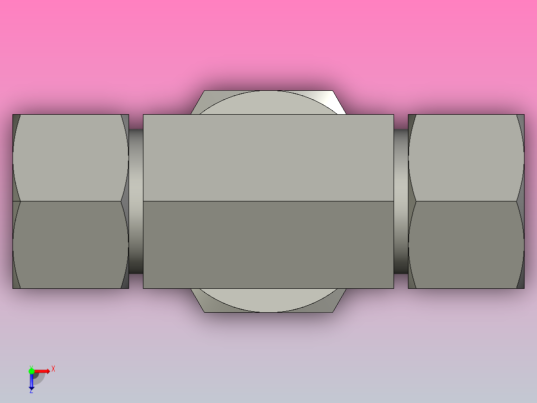 EO管接头三通异径管TR20 25 20ZS71.igs俯视图