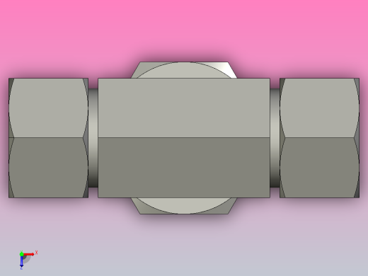 EO管接头三通异径管TR20 25 20ZS71.igs俯视缩略图