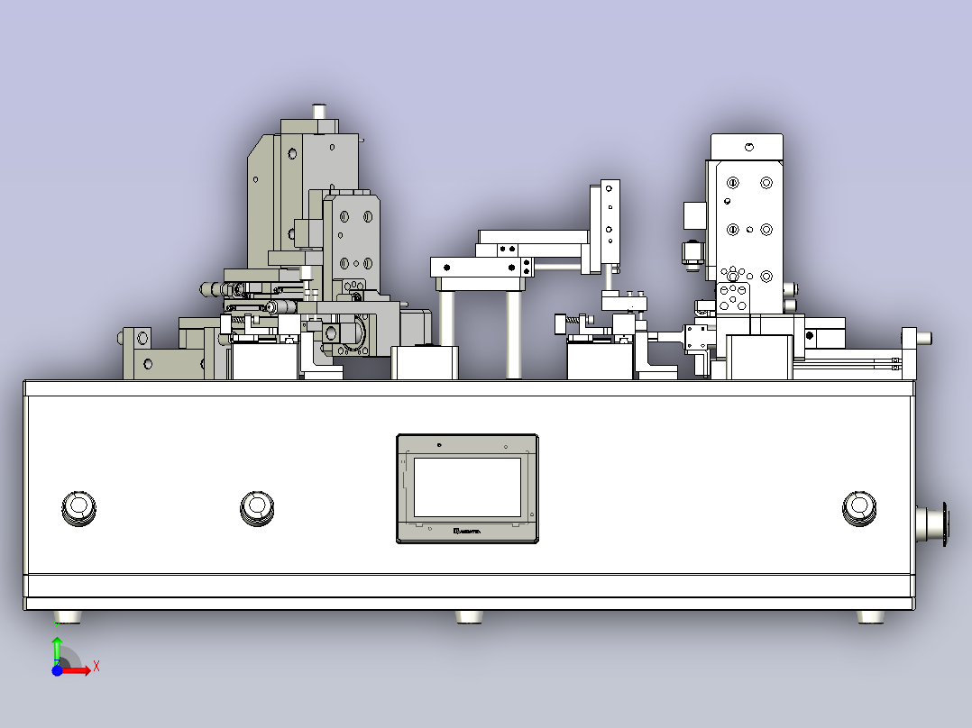 一种半自动弯折机前视图