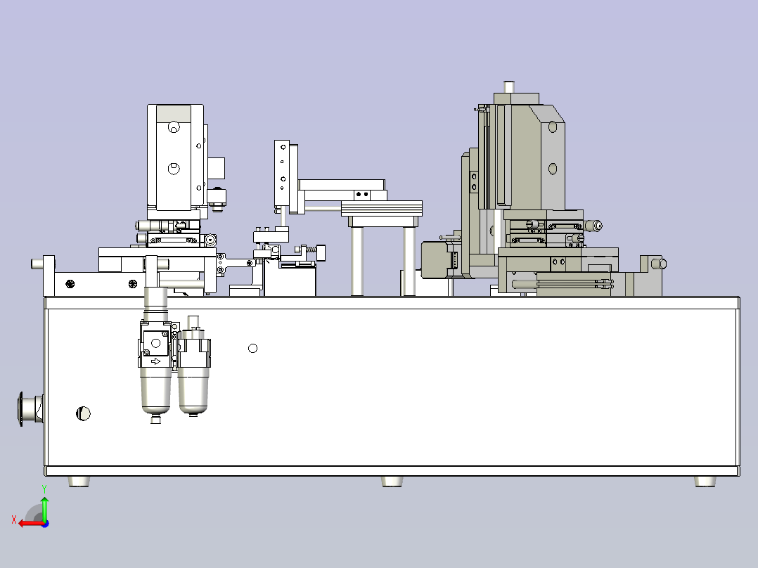 一种半自动弯折机后视图
