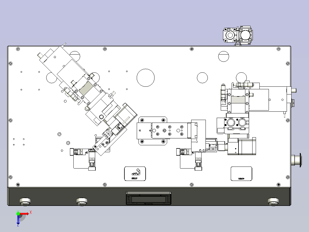 一种半自动弯折机俯视图