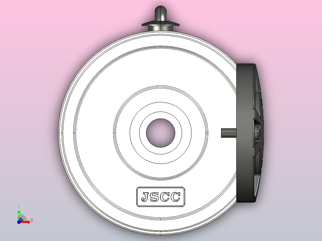 YF调速电磁制动电机90YF02-180前视图