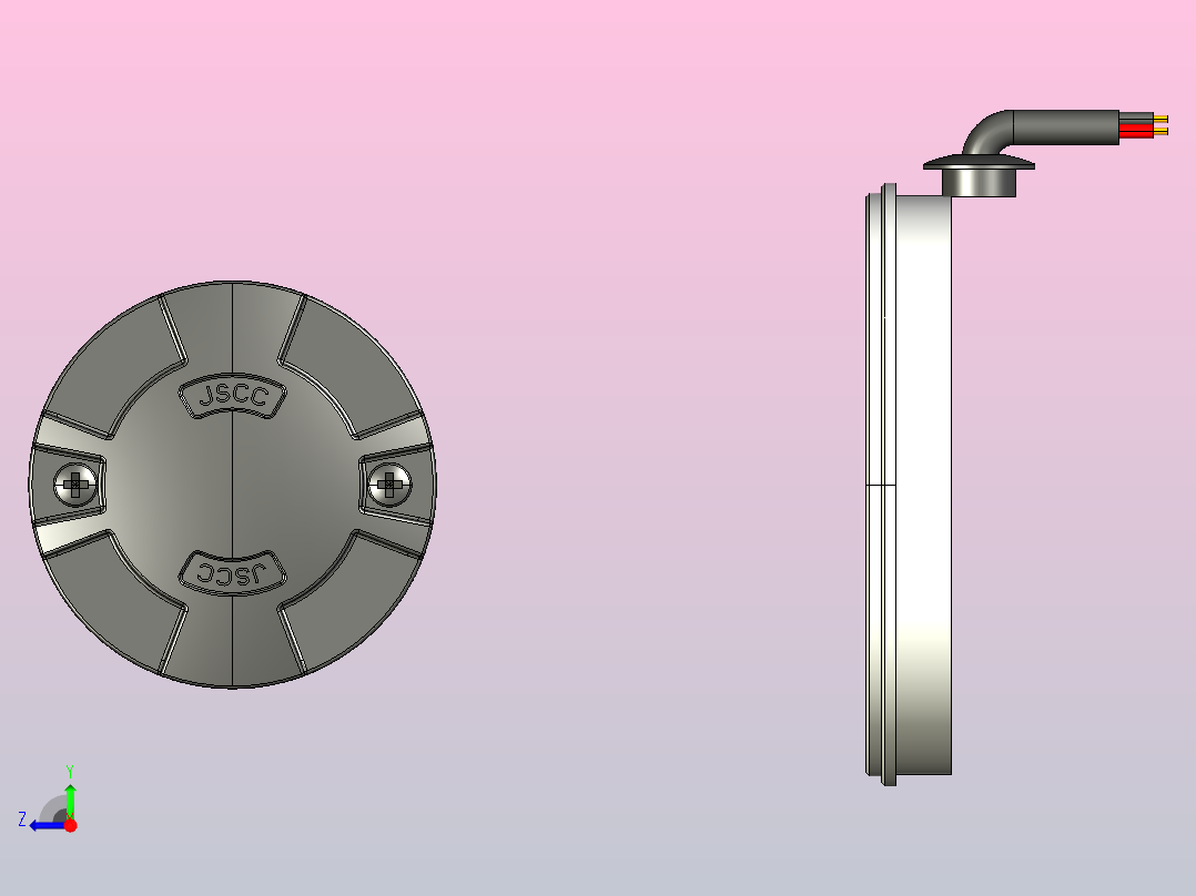 YF调速电磁制动电机90YF02-180右视图