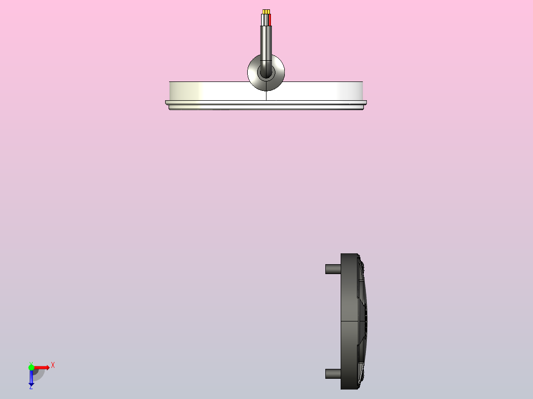 YF调速电磁制动电机90YF02-180俯视图