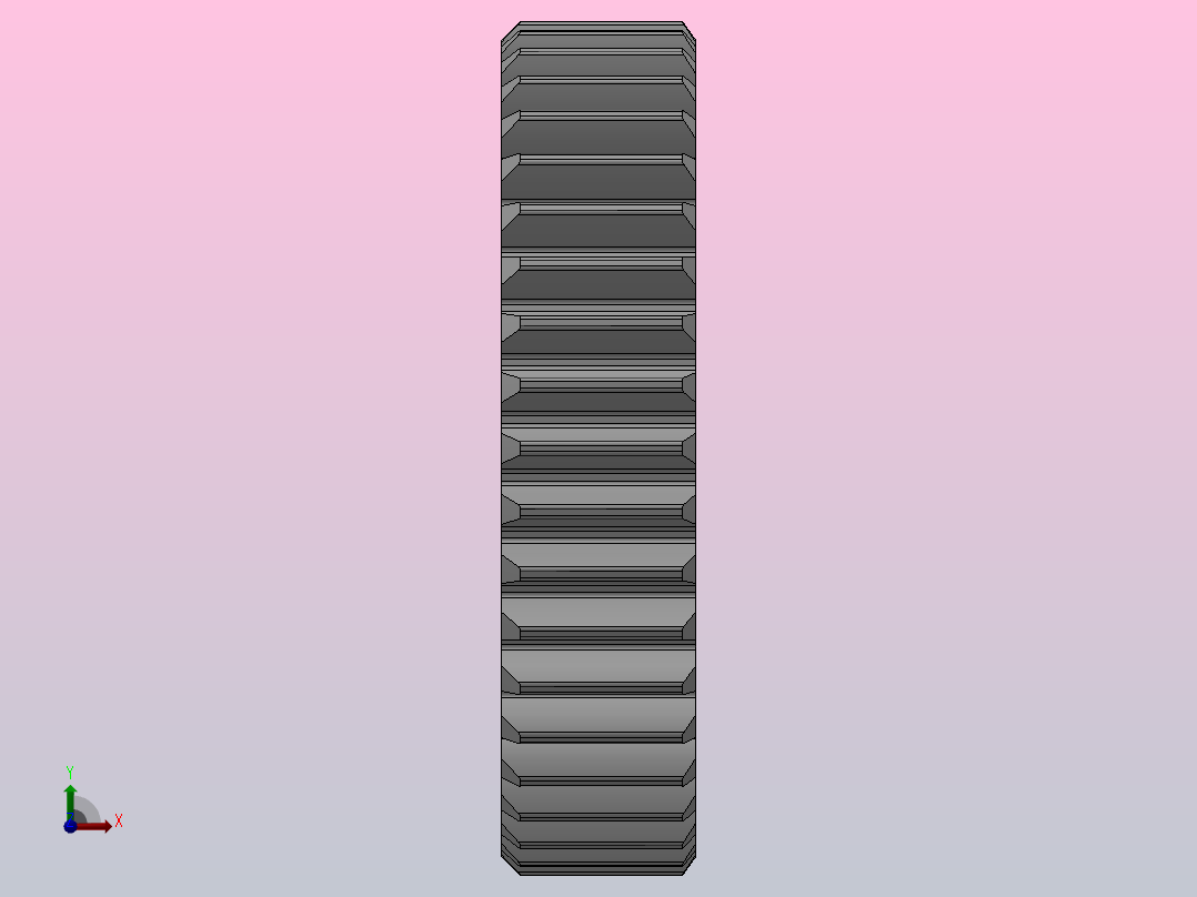 标准型模数1.5直齿轮压力角20°_GSDHC-1.5-42-15-dc16-A前视图
