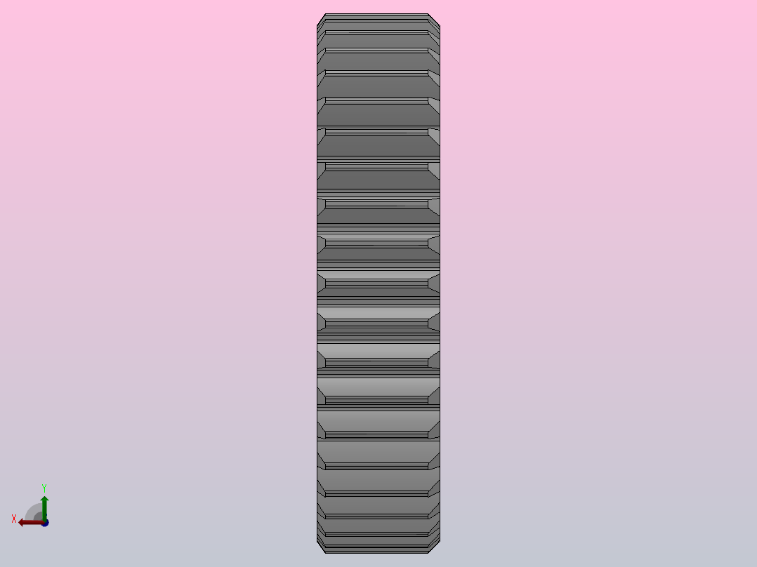 标准型模数1.5直齿轮压力角20°_GSDHC-1.5-42-15-dc16-A后视图