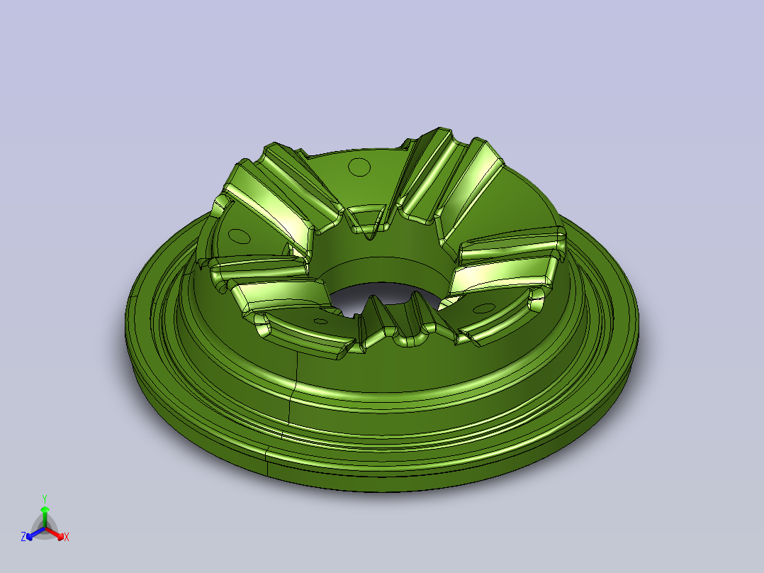 练习摩托车轮毂主视图