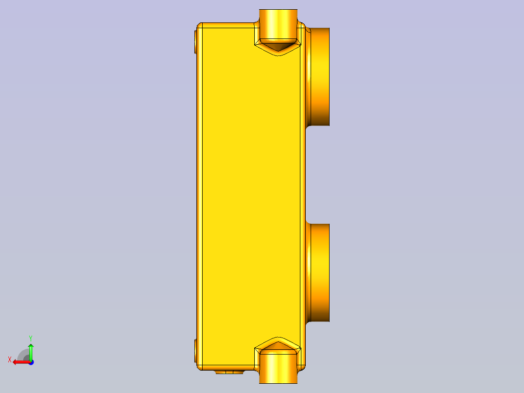 P51G箱体零件数控加工程序设计含UG三维及4张CAD图后视图