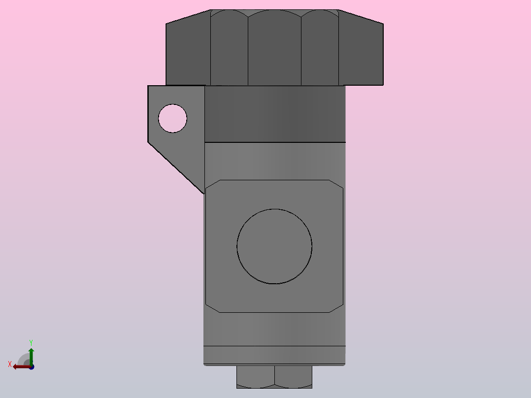 QVHL3000-03(02)型 二位三通释放式节流阀（带空锁）[QVHL3000-03]后视图
