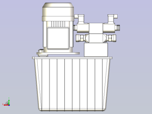 扣压机设备3D图纸模型后视缩略图