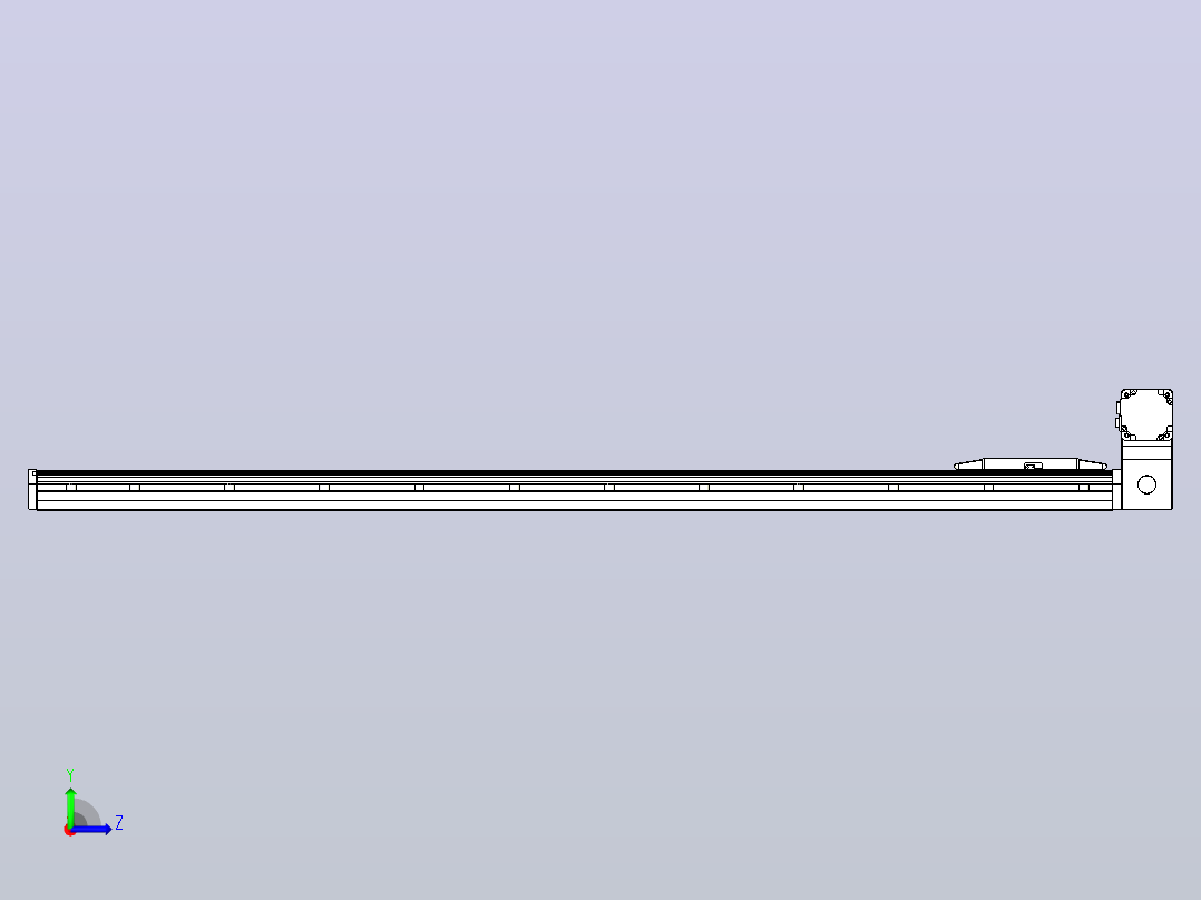 机器人皮带驱动直线轴TPA-GCB-150-P80-L1400-RU-M75-N3左视图