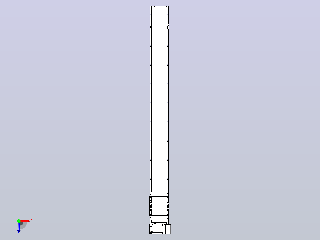 机器人皮带驱动直线轴TPA-GCB-150-P80-L1400-RU-M75-N3俯视图