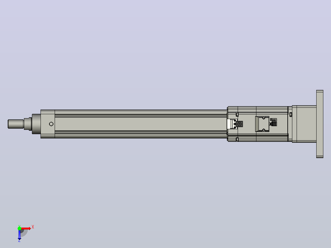 轻载电动缸TPA-ESR50-1610C-L400-MR-FB-W-P40-C3俯视图