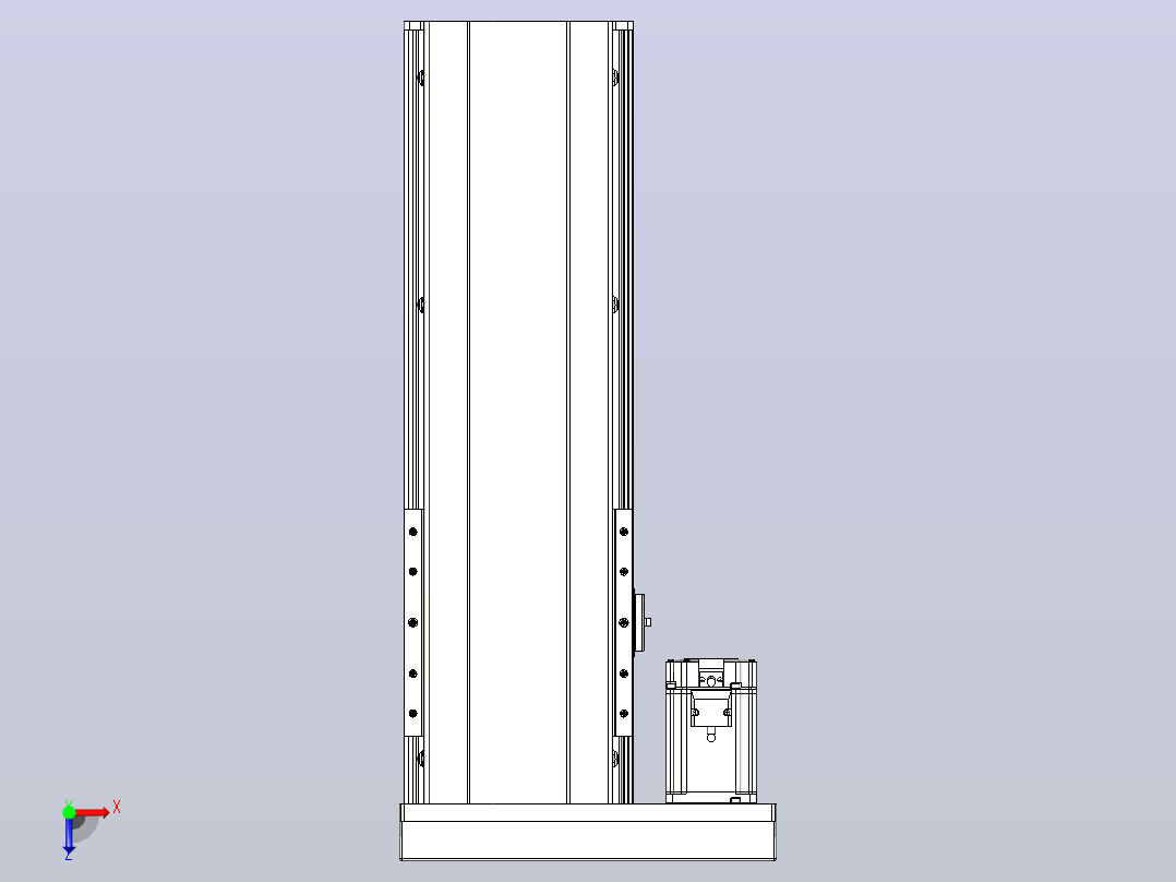 日规模组半封闭丝杆TPA-HNR-202D-2510C-L350-MR-C-P75-N3俯视图