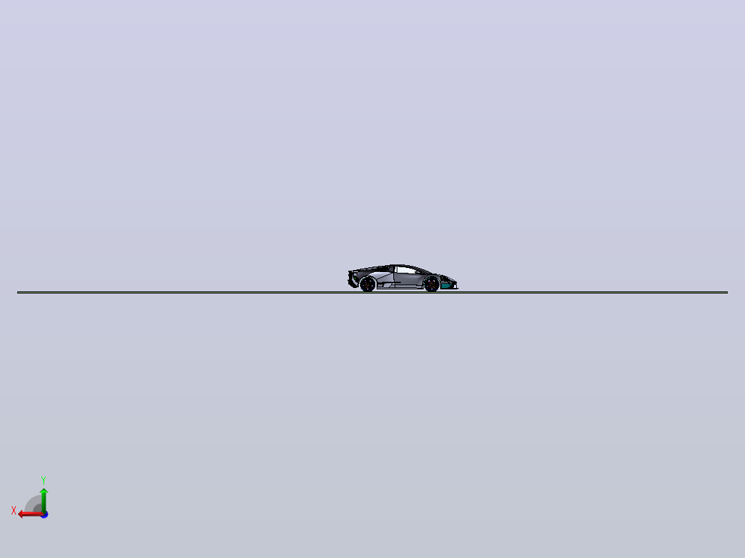 兰博基尼跑车3D打印模型后视图