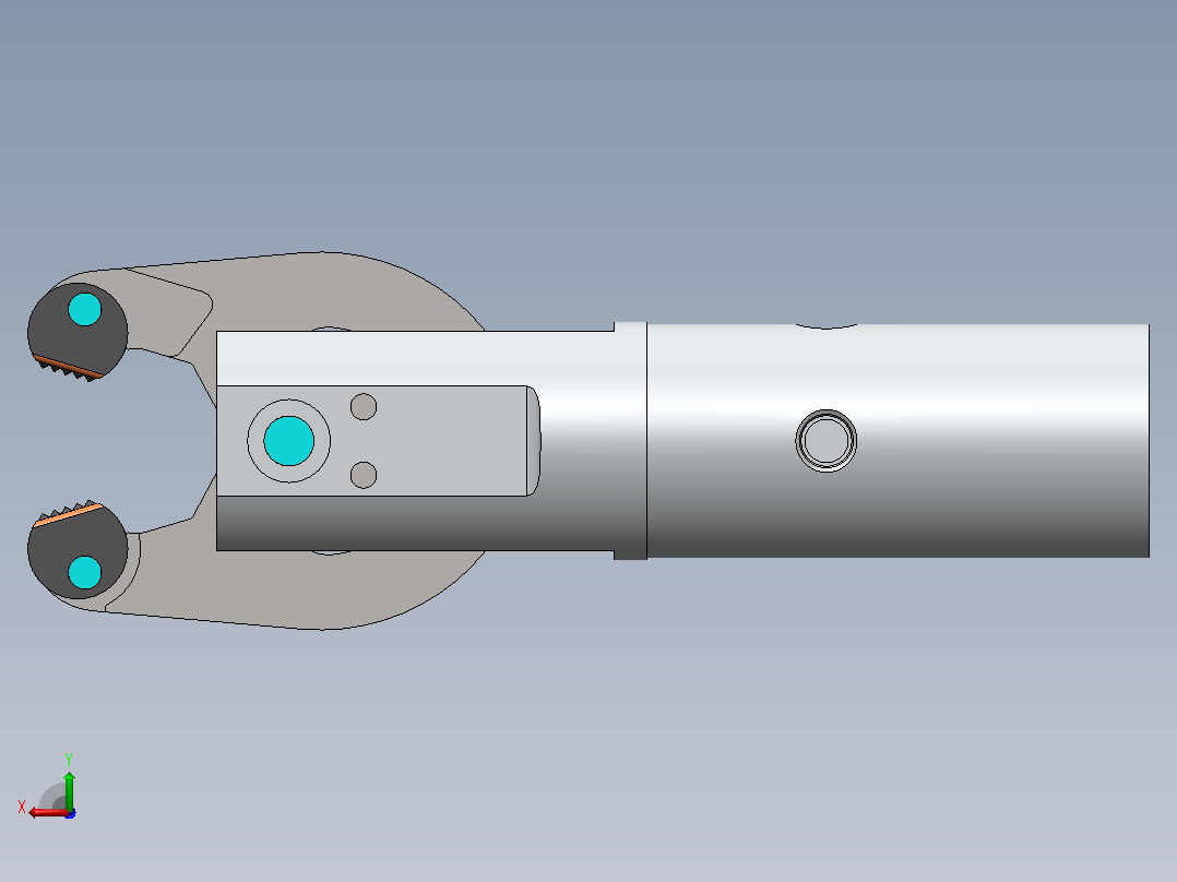 夹爪3D数模图纸 Solidworks设计后视图