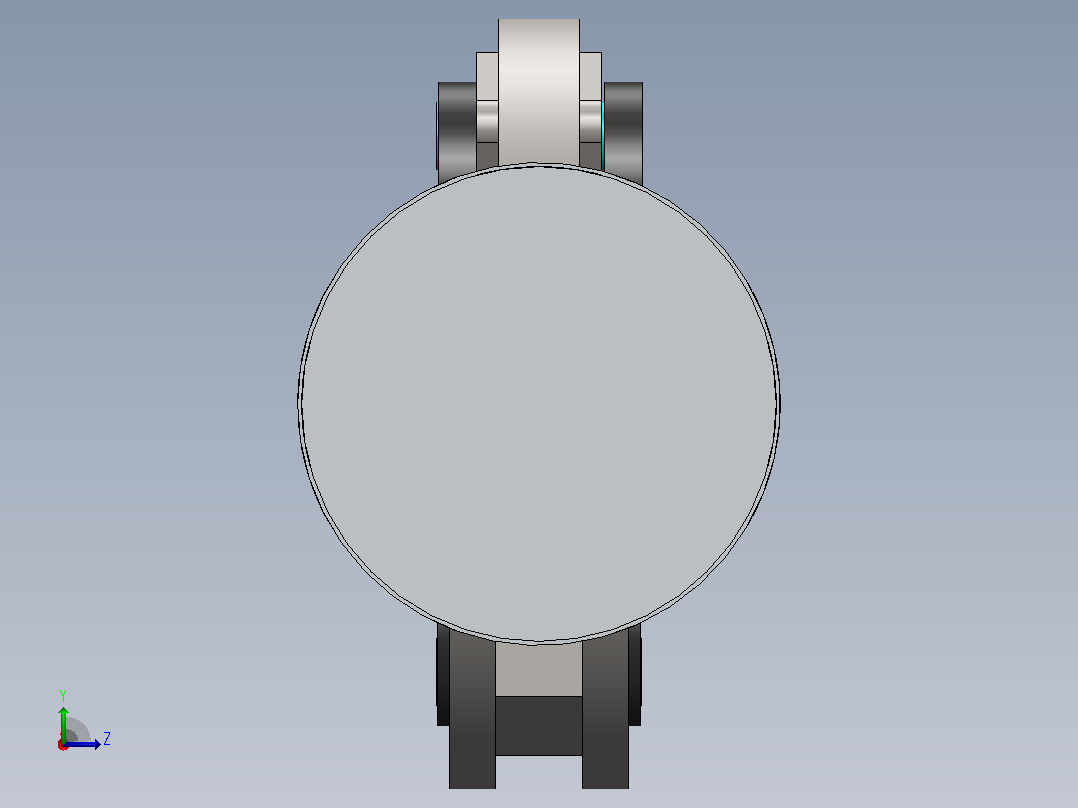 夹爪3D数模图纸 Solidworks设计左视图