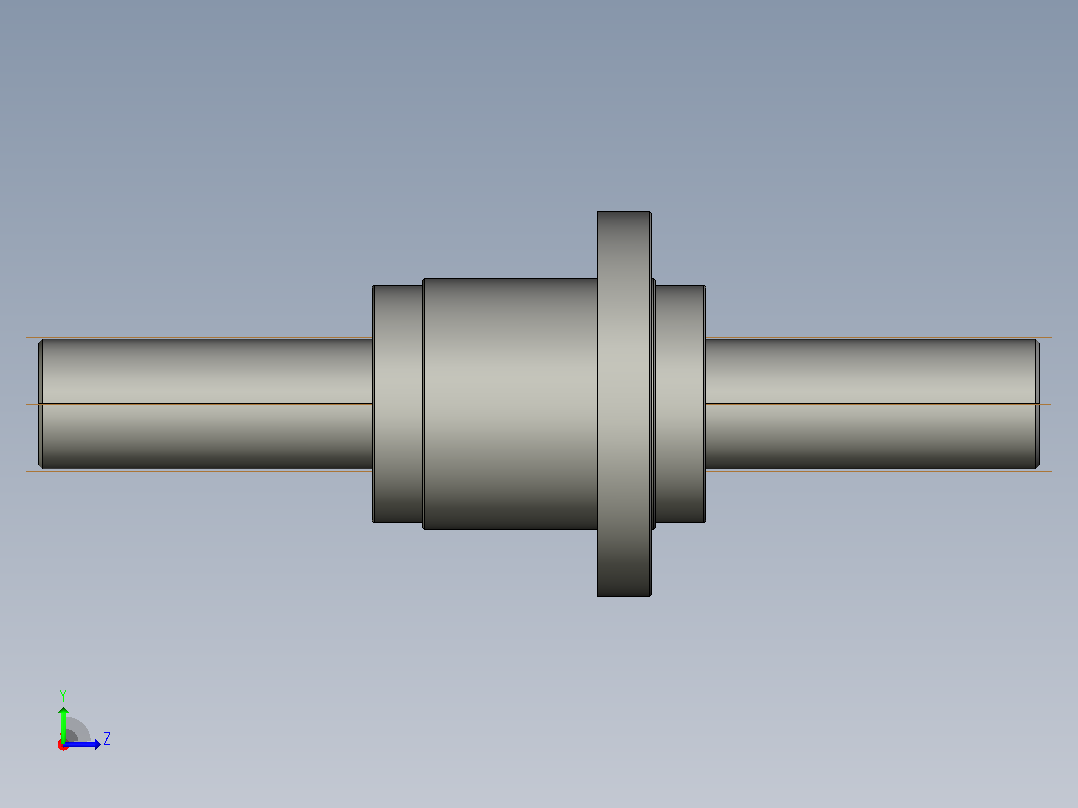 DGF3232-1.8x4滚珠丝杆3D模型左视图