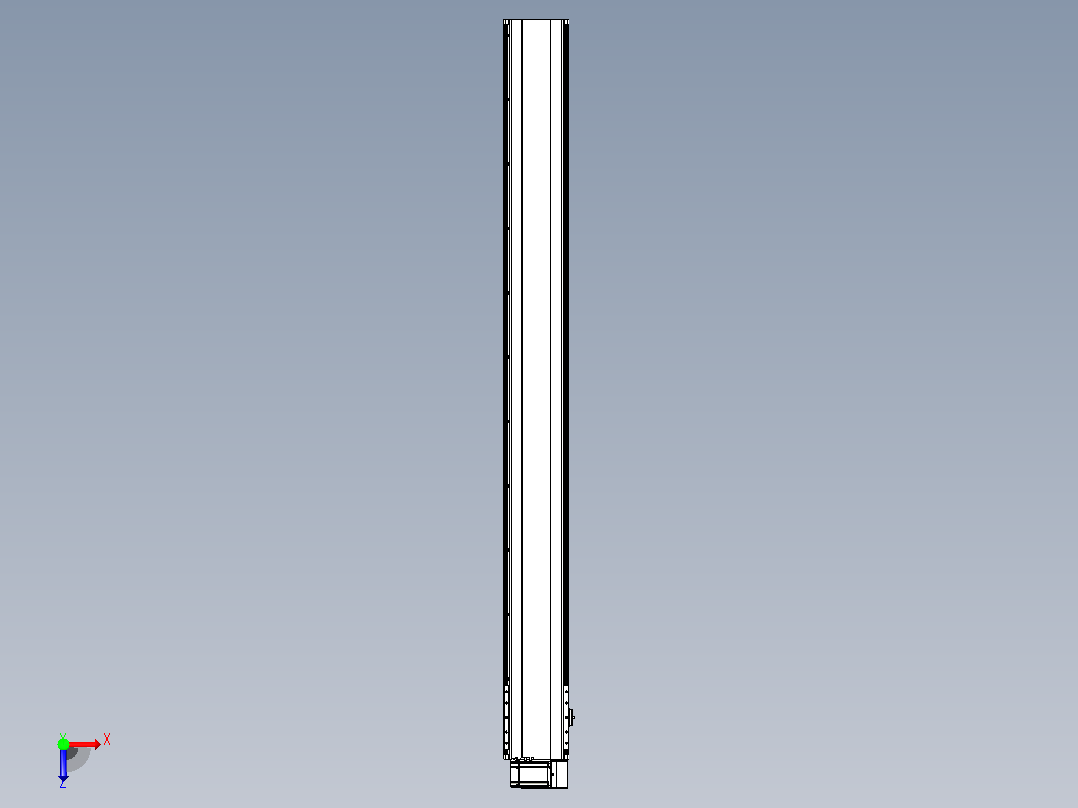 皮带直线轴半封闭可选导轨TPA-HNB-202D-140-L1950-RU-C-P75-N3俯视图