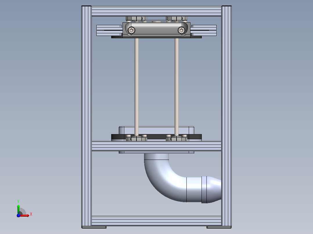 DIY真空成型机vacuum-forming-machine-模型格式为 stp sw前视图
