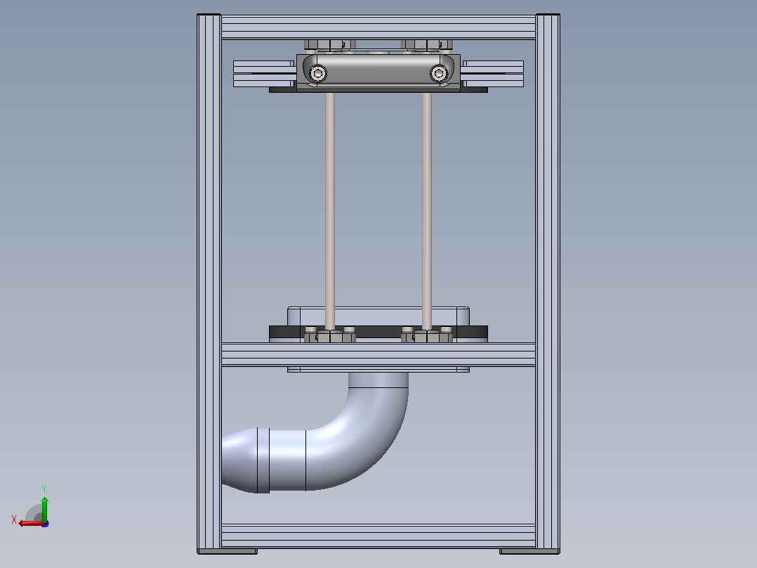 DIY真空成型机vacuum-forming-machine-模型格式为 stp sw后视图