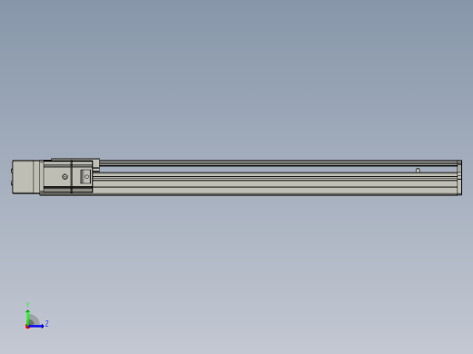 SYS12-BL-600-200W滚珠花健、支撑座、滚珠丝杠、交叉导轨、直线模组.STEP左视缩略图