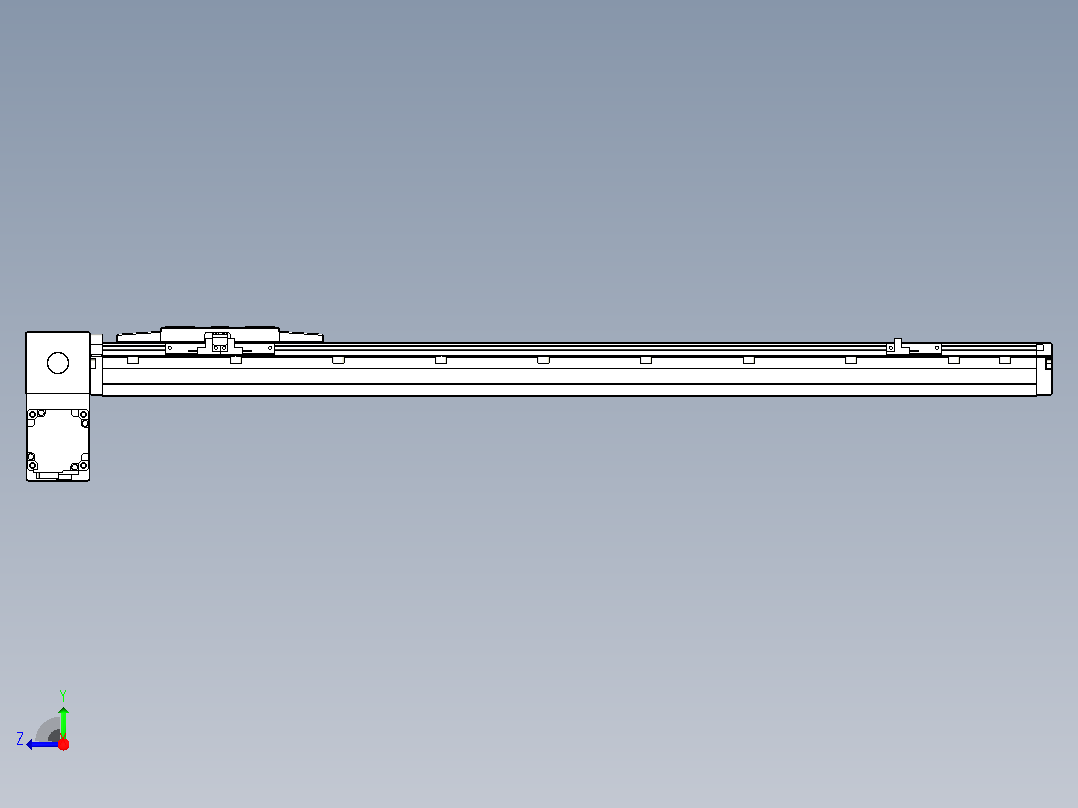 机器人皮带驱动直线轴TPA-GCB-120-P70-L650-LP-M20-N3右视图