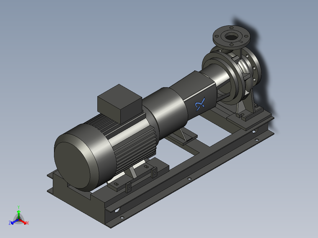 电动抽水泵3D模型