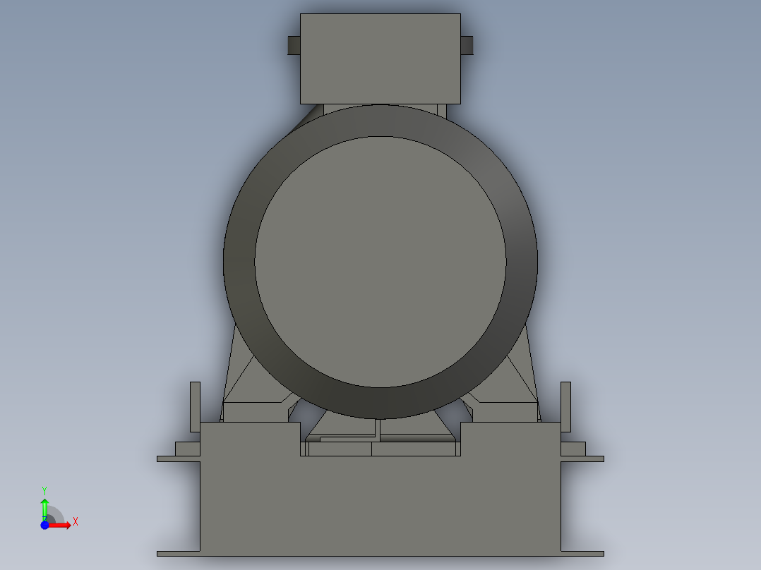 电动抽水泵3D模型前视图
