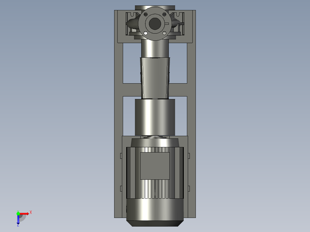 电动抽水泵3D模型俯视图