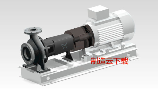 电动抽水泵3D模型缩略图
