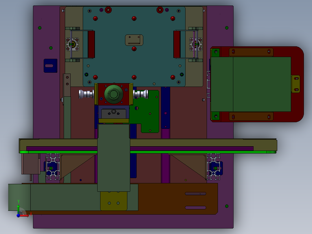 螺丝机机械结构前视图