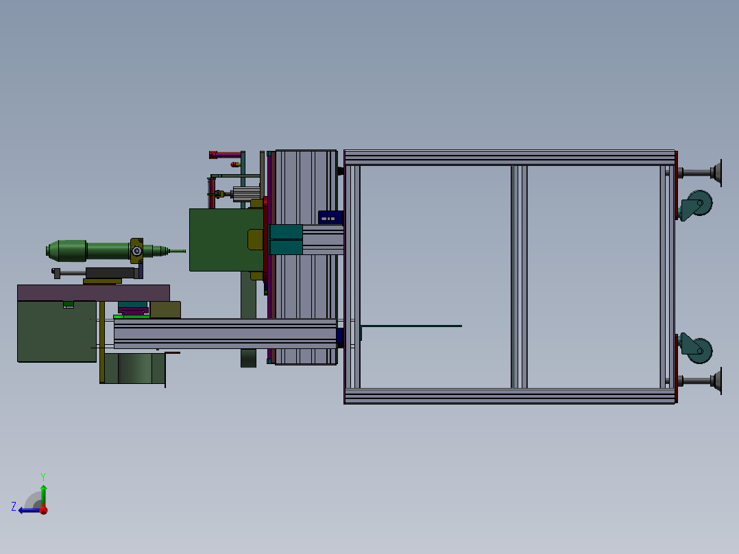螺丝机机械结构右视图