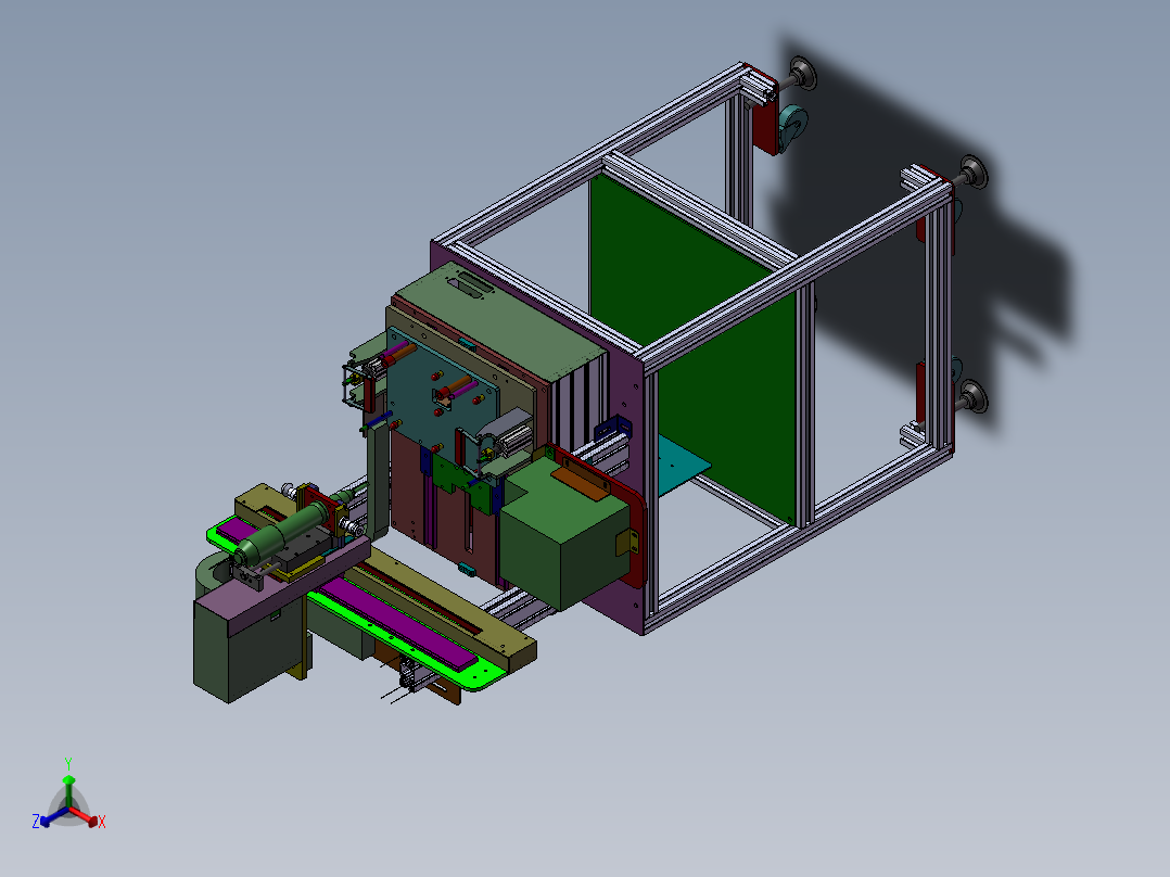 螺丝机机械结构正等轴测图