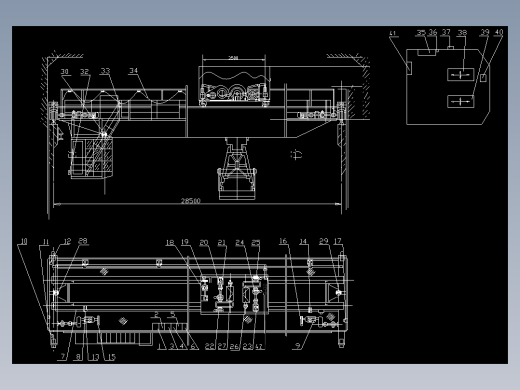 抓斗起重机CAD图纸免费下载