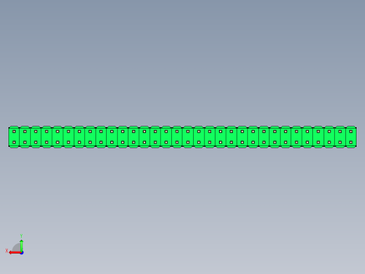 彩色公头100mil（2.54mm）系列-DS1021_green_2x32p_100mil_Type1_rev1.0后视缩略图