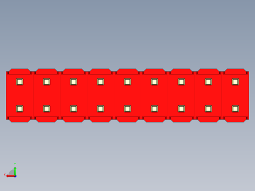 彩色公头100mil（2.54mm）系列-DS1021_red_2x09p_100mil_Type5_rev1.0后视缩略图