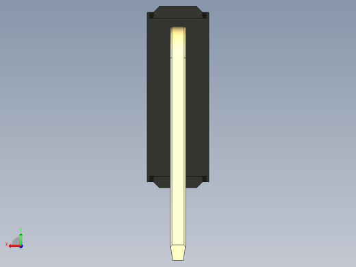 彩色公排针 100mil 2.54mm 系列-DS1022_black_3x01p_100mil_TypeD_rev1.0后视缩略图
