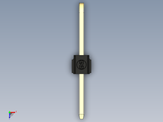 彩色公排针 100mil 2.54mm 系列-DS1022_black_3x01p_100mil_TypeD_rev1.0俯视缩略图